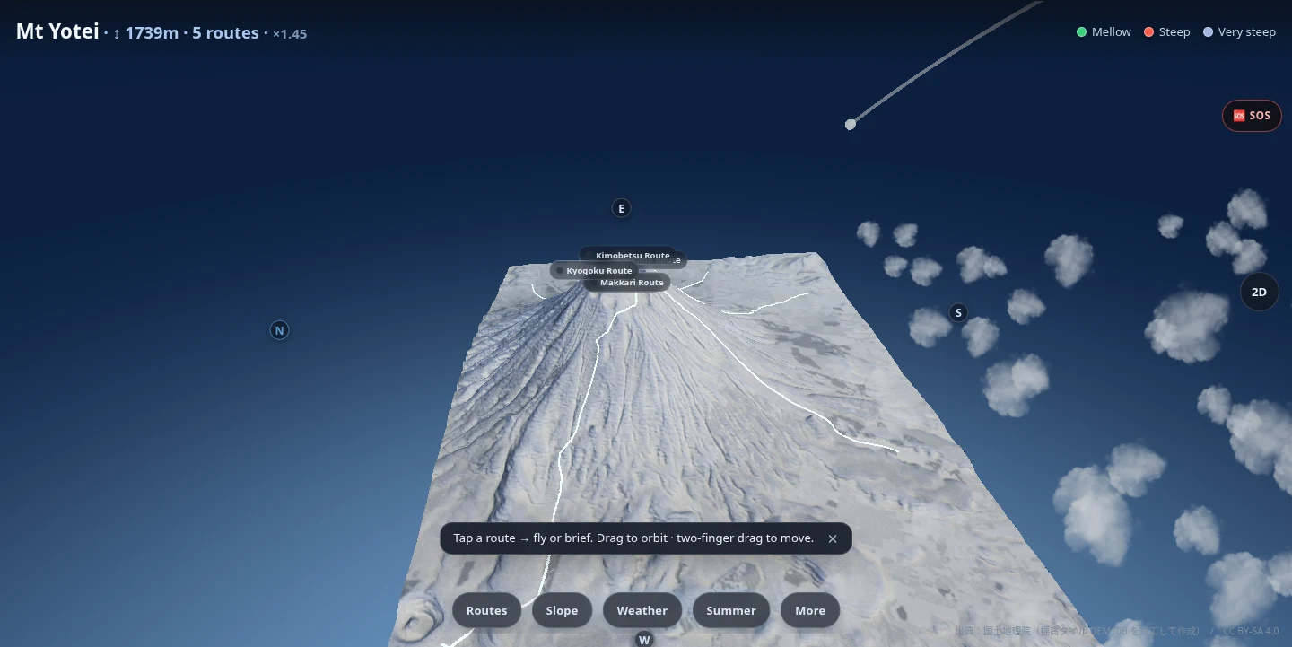羊蹄山 · SnowWind 3D